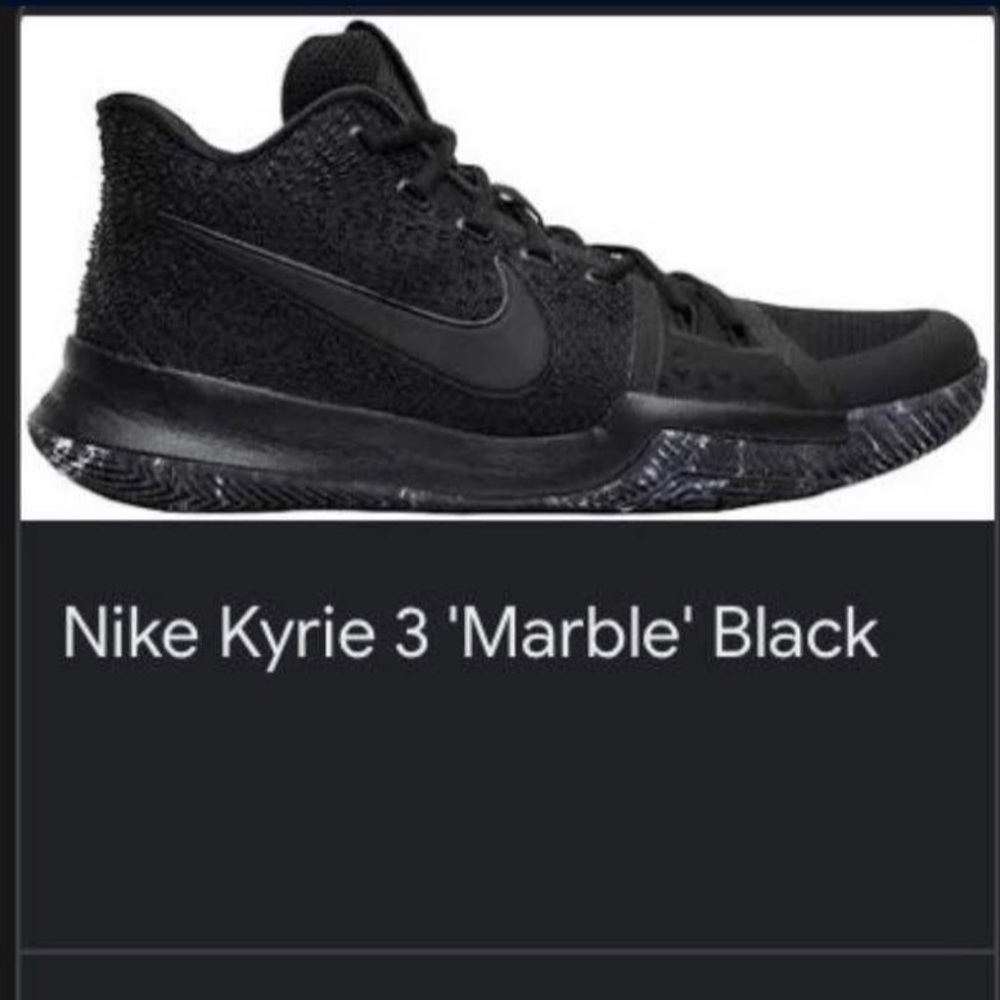 NIKE KYRIE 3 MARBLE TRIPLE BLACK BOUGHT THEM FOR 600 DOLLARS ( WORE COUPLE TIMES
